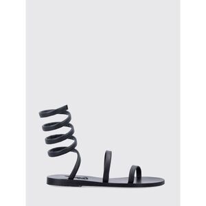 Ancient Greek Heeled Sandal Woman Black